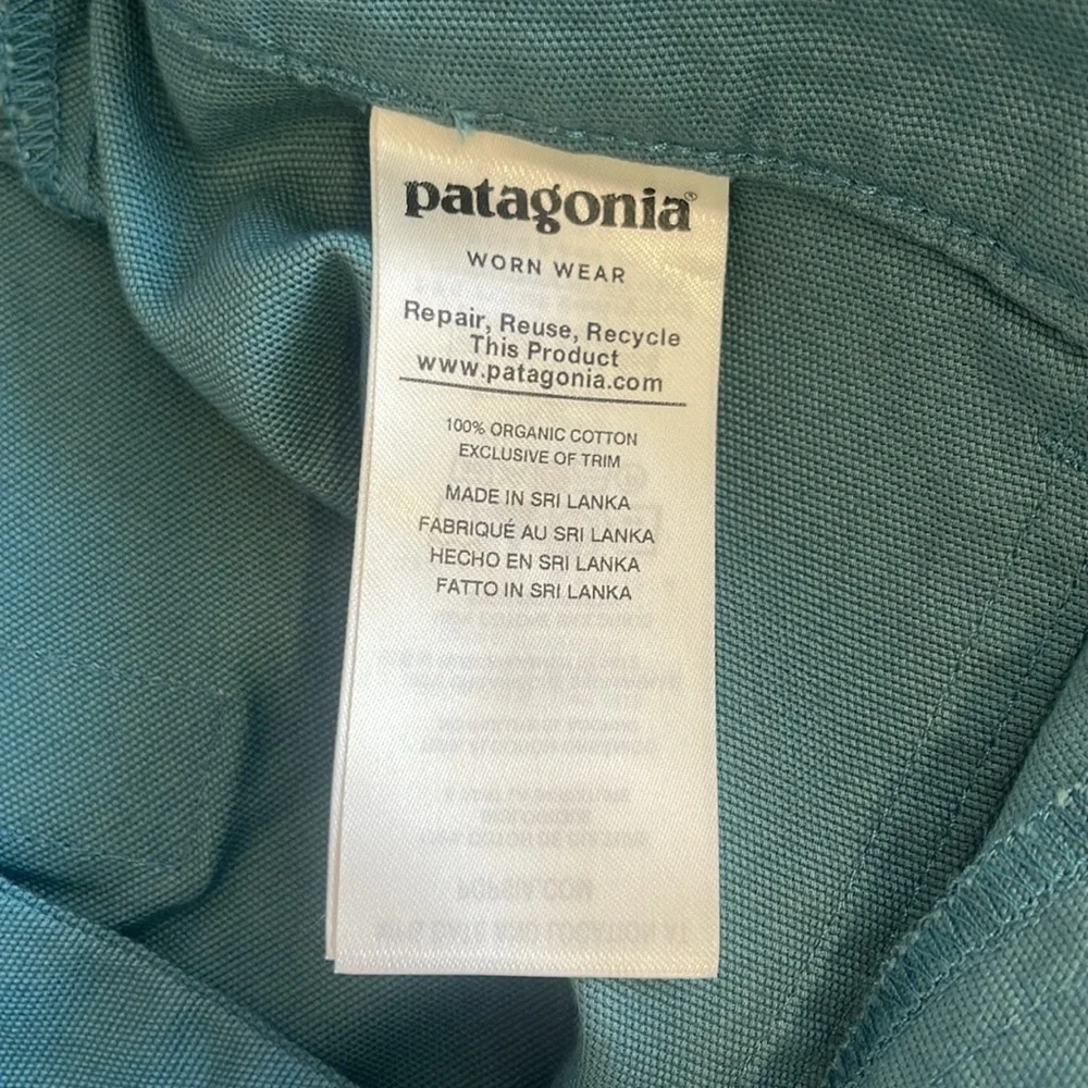 NWT Patagonia Women's Stand Up Skirt Size 6 Teal Organic Cotton Pockets - Picture 5 of 9
